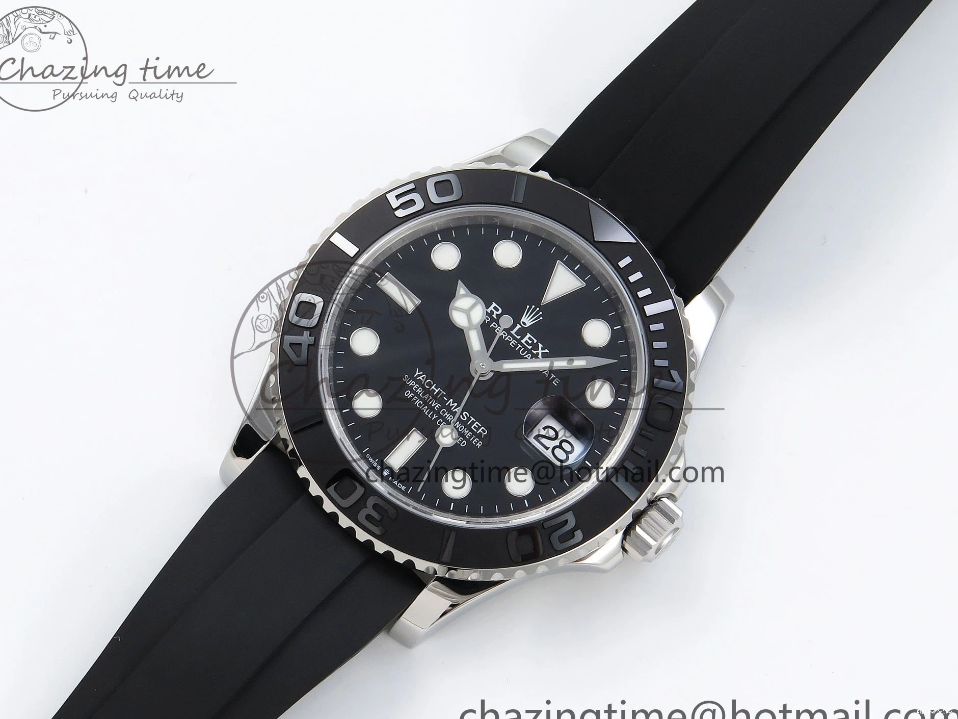 0801 Cozy Yacht-Master 42mm 226659 TEDF 1:1 Best Edition 3D Black Ceramic Bezel on Oysterflex Strap VS3235 (Gain Weight) 1675